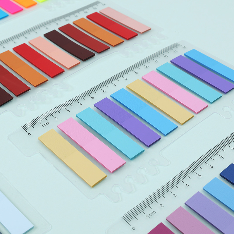 Yueda 40-color Morandi índice pegatinas multicolor lindo transparente nota adhesiva marca de color PET nota adhesiva personalizada