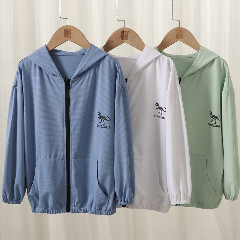 Sun Protection Jacket for Summer, Thin Model, UPF 50+ for Baby Boys, Skin-friendly Children's Summer Outerwear