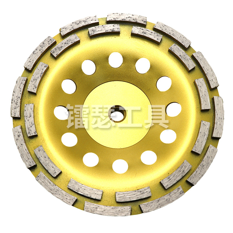 金刚石碗型磨轮厂家批发冷压单排双排结块磨轮混凝土石材打磨抛光