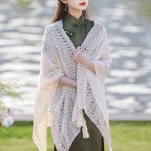 旗袍披肩春夏季唯美仙气外搭女2025新款新中式连衣裙配饰国风披风