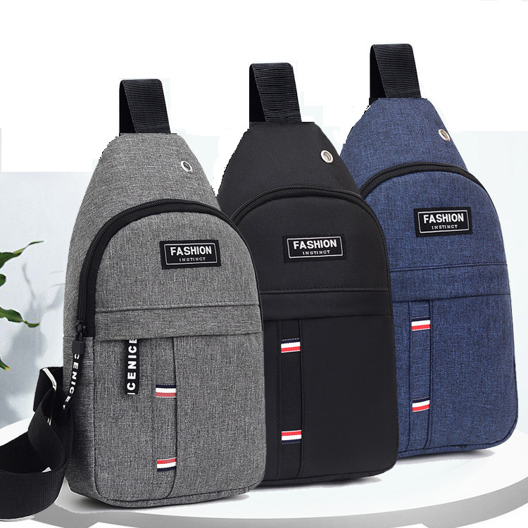 Cross-border foreign trade hot men's fashion and convenient leisure chest bag Oxford cloth sports travel chest bag cash register slung