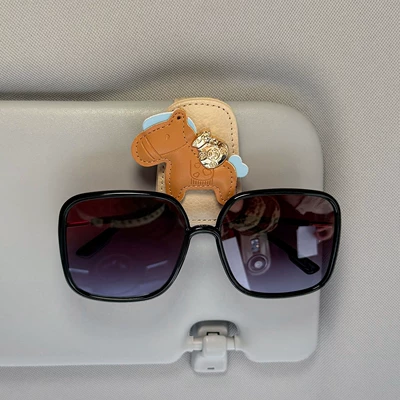 Car Glasses Clip, Car Sun | Car Glasses Clip/Bill Clip - instant-cash-brown