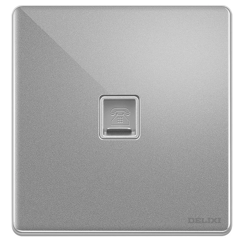 Панель Delixi Household 86 CD889 Ink Cai Caikai Open Double Control Starry Sky Gray Wall Switch