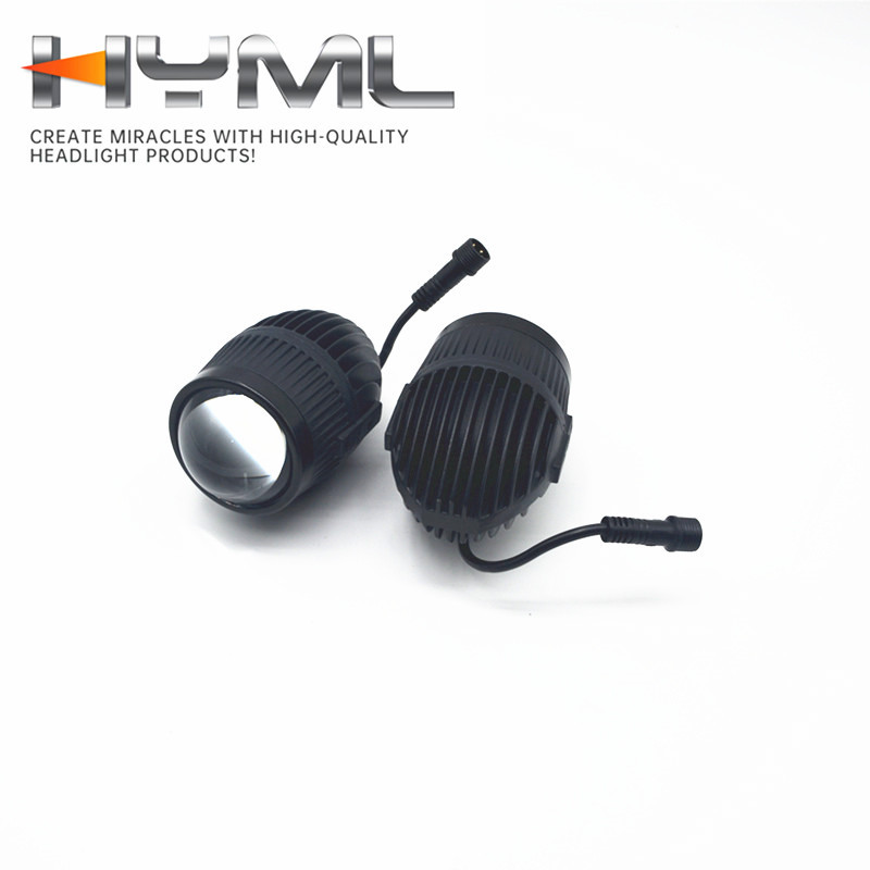 Lente de doble luz 2 pulgadas doble luz tricolor lámpara de niebla curva impermeable lámpara de niebla de alta potencia 90W LED lámpara de niebla automotriz adecuada
