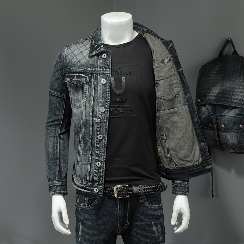 European-style Four-season High-quality Casual Retro Washed Jacket For Men, Large Size Denim Coat H06203_mkmklike.com