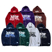 U 76675 Letter Print Zip Hoodie Teen ��ĸӡ��ñ�� �羳