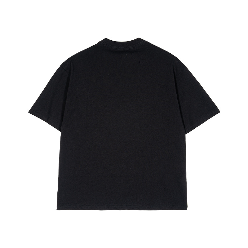 Camiseta americana de alta calidad, impresión de algodón suelta, ropa de moda para hombres, manga corta, casual para hombres