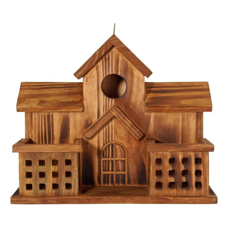 Cross-Border Wooden Multi-Entry Bird House Outdoor Hanging Bird Villa Garden Decoration Bird Breeding Bird House