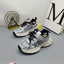 顶乖乖32-37码运动鞋新款老爹鞋单网框子鞋轻便舒适跑步鞋