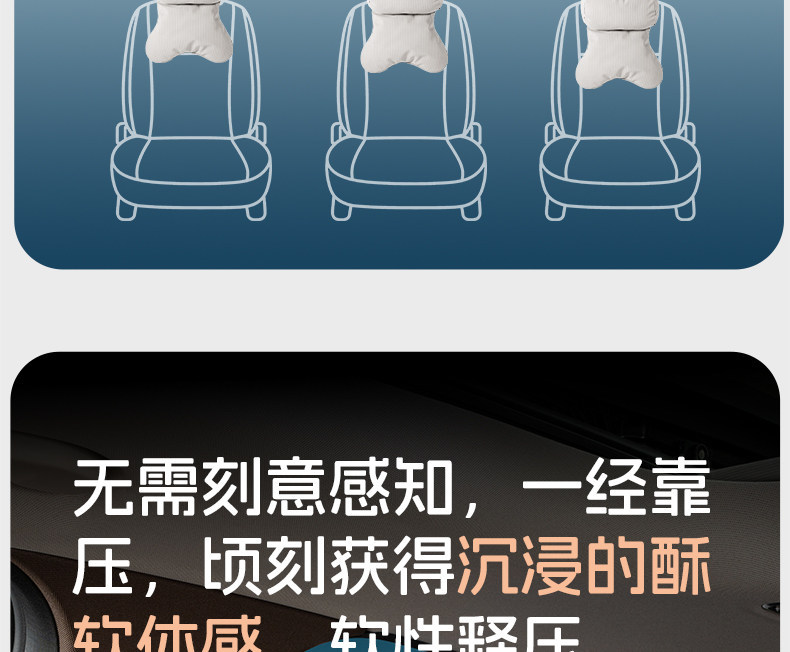 Suitable for Mercedes-Benz Headrest Maybach E300L/C260L/Glc300 High-End Car Neck Pillow, Backrest Pillow, Neck Pillow