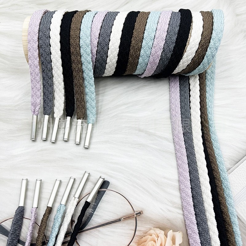 直供空芯10MM彩色发泡扁绳卫衣鞋帽绳腰绳服饰装饰包包挂饰辅料