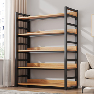 Bookshelf shelf floor simple living room storage rack iron room storage rack office display shelf bookcase