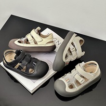 男童包头凉鞋2024年夏季新款宝宝鞋子韩版网面透气儿童运动凉鞋