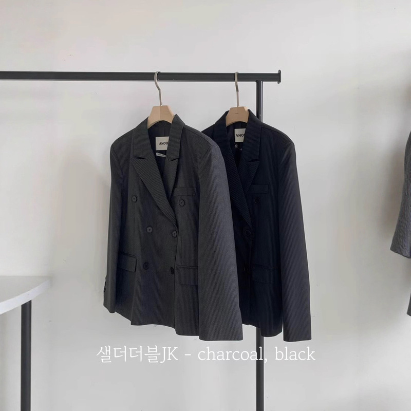 Special Offer Anou Korea Dongdaemun Same Style 26 Autumn New Solid Color Academy Style Versatile Lapel Suit Set