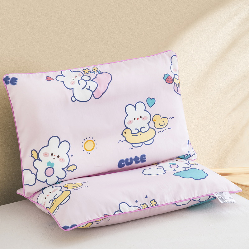 Almohada para niños de jardín de infantes AB cara Almohada de terciopelo de guisantes de algodón Almohada de almohada desmontable para niños de uno a diez años