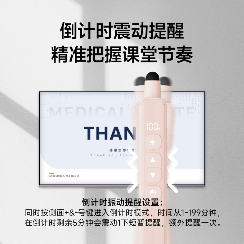 伸缩教鞭翻页笔教师用多功能ppt遥控翻页笔可书写放大倒计时|undefined