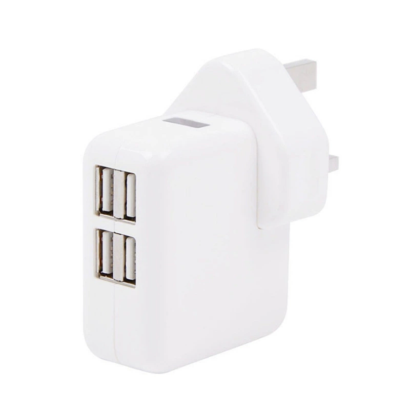 Четырехпортовый USB-зарядник с индикатором 4USB, может заменить вилки, многофункциональная быстрая зарядка для путешествий по разным странам, регулируется по британским, европейским и австралийским нормам