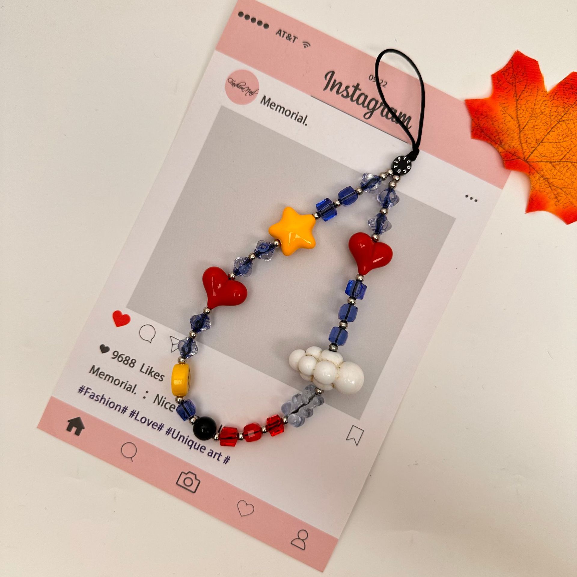 Moda simple amor serie de nubes de cadena de teléfono móvil bolso de cadena de teléfono móvil bolso de llavero colgante corto nicho diseño