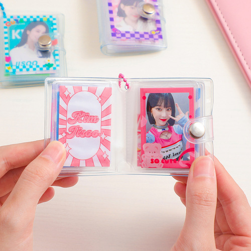 迷你透明卡通PVC相册韩版少女2寸照片小卡收纳册学生小卡收集卡册