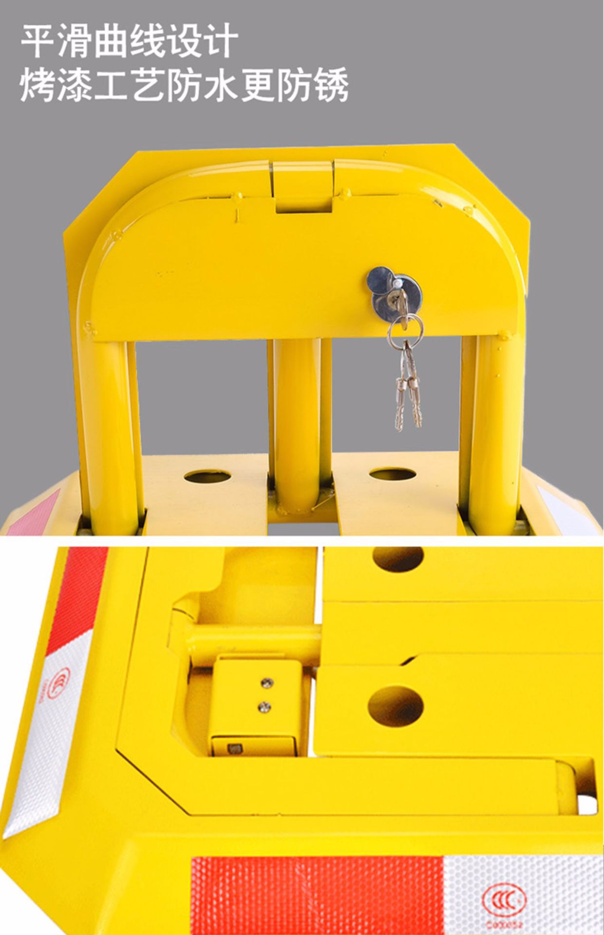 Parking space lock, thickened anti-collision parking post, car garage anti-occupation blocker, no drilling required, other