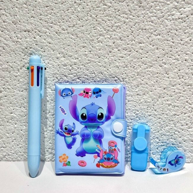 Dibujos animados Xiditch 6 colores bolígrafo juego de libro de cuentas de mano lindo portátil juego de papelería premio para estudiantes transfronterizo