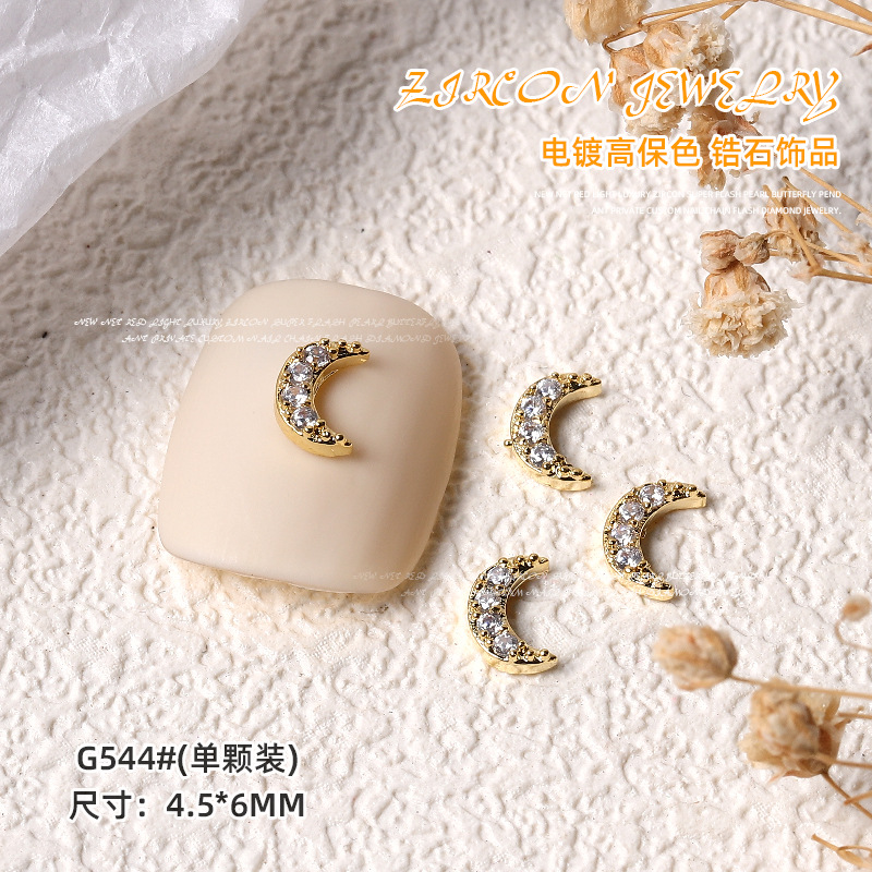 Nueva luz de la celebridad Internet lujo circón Super Flash Perla Cadena amor mariposa colgante uñas Oro Cielo Estrellado Estrella Diamantes