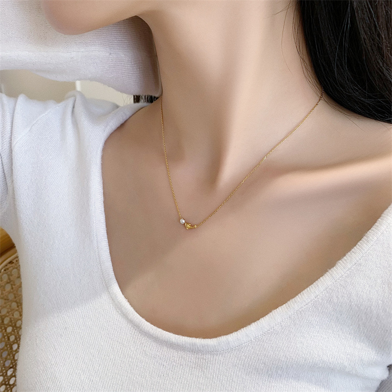 Titanium Steel Chain Material Titanium Steel Simple Style Classic Style Solid Color Pendant Necklace