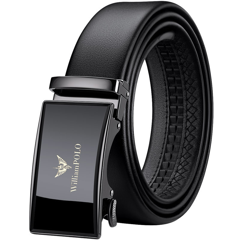 King Paul Belt Men's Genuine Leather Automatic Buckle Belt Business High-end Pure Cowhide Belt 2023 Men's Belt