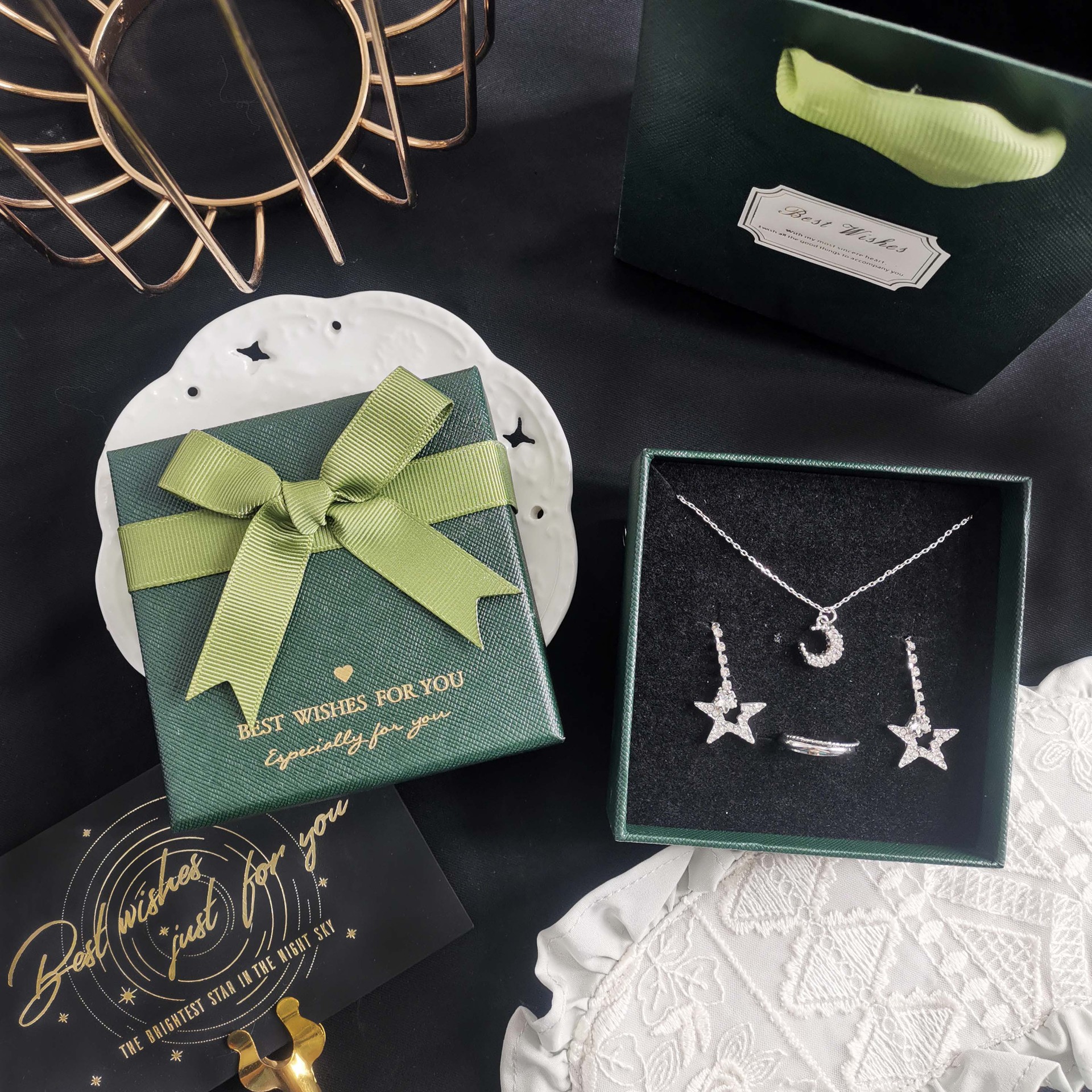 Fashion Solid Color Paper Jewelry Boxes 1 Piece