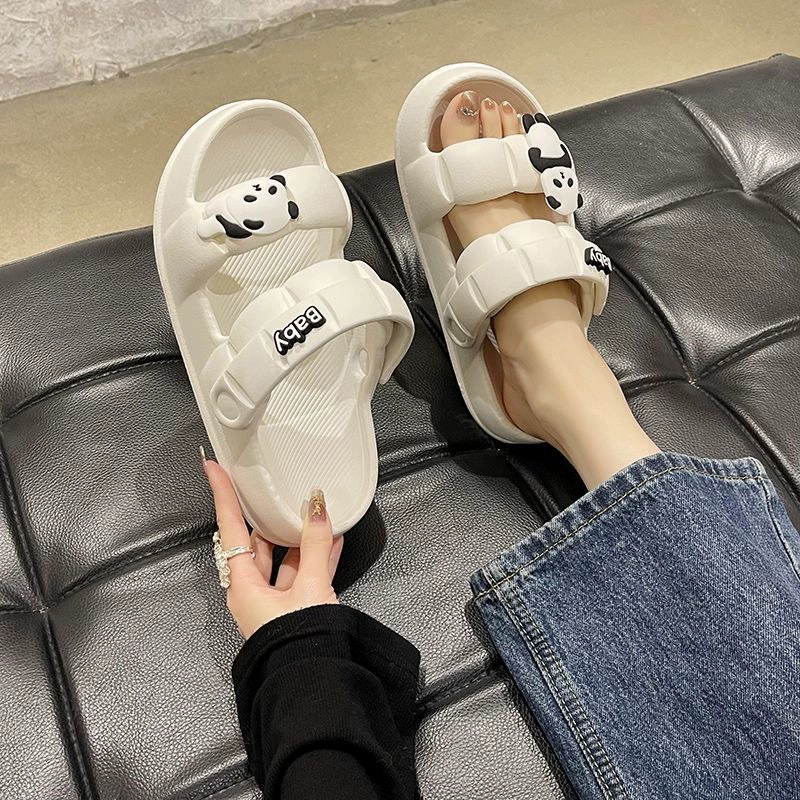 2023 летние тапочки, женская верхняя одежда без шнуровки, сандалии, нескользящий дезодорант с мягкой подошвой, универсальные милые Студенческие сандалии для женщин