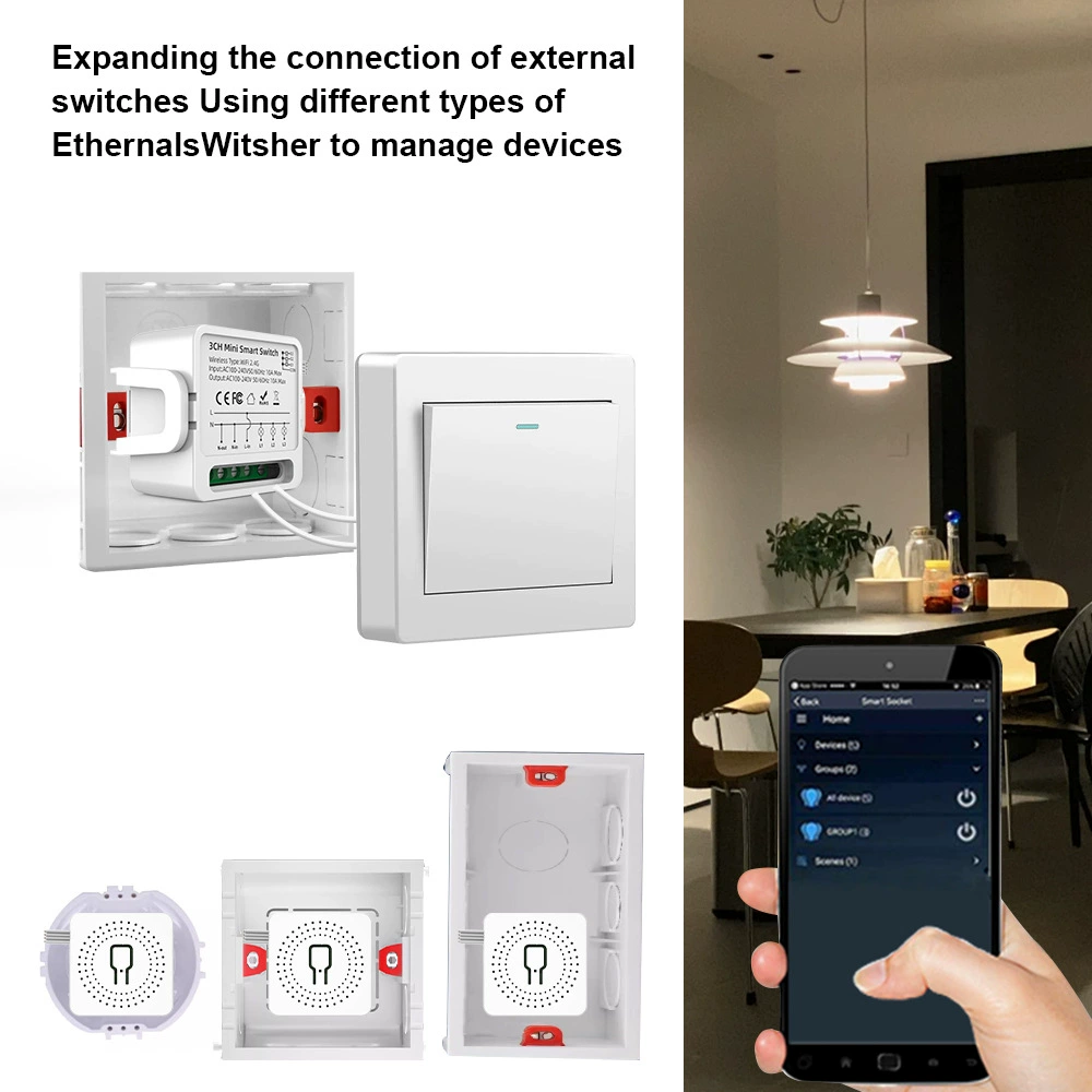 Graffiti WiFi/ZigBee Two Road Two Wave Multi -Road Access Zero Fire Modification Remote APP Voice Remote Cross -border