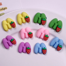 卡通草莓M食玩软胶配件diy奶油胶手机壳贴头绳发夹洞洞拖鞋装饰品
