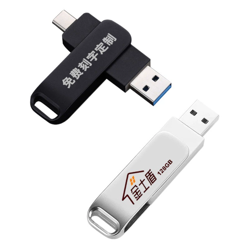 Мобильный телефон U диск оптом металлический вращающийся U Диск высокоскоростной 64gU диск большой емкости 3.1Type-C компьютер USB двойного назначения
