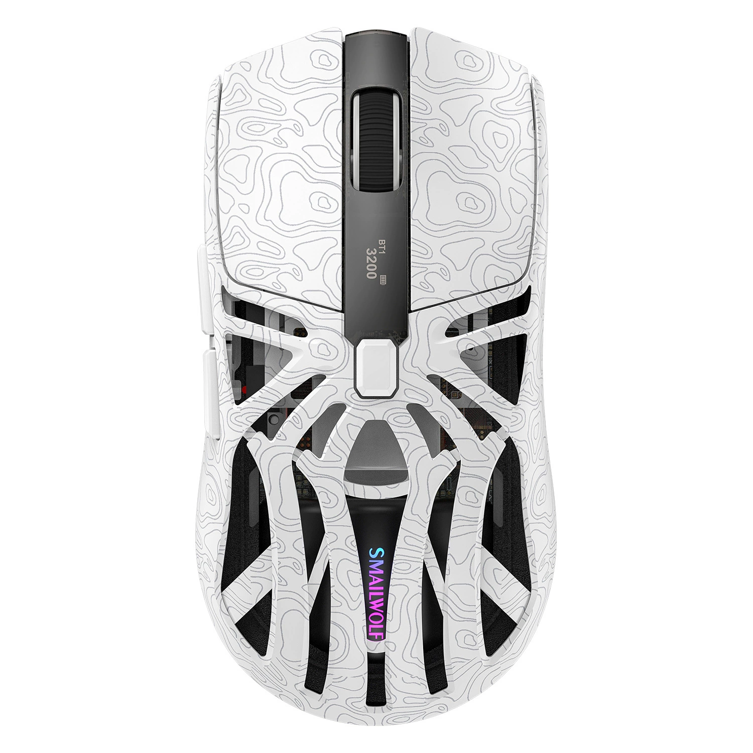 Беспроводная Bluetooth-мышь Smith Wolf M8 Spider с тремя режимами для киберспорта, сенсор PAW3311, экран, подставка для зарядки, USB