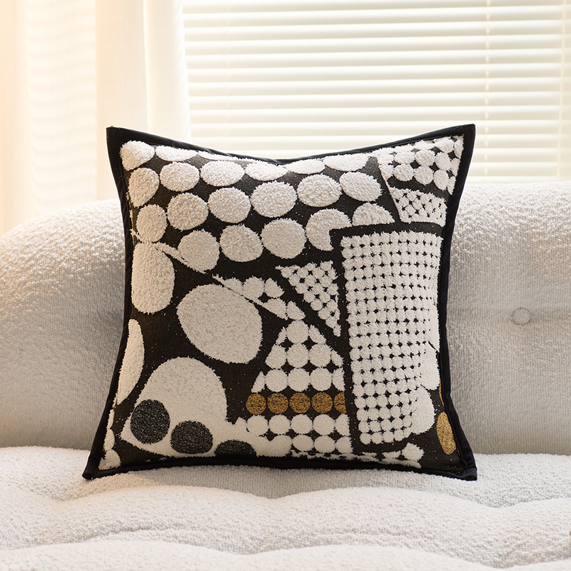 Simple estilo francés crema viento negro y blanco almohada almohada sofá sala de estar almohada modelo de habitación de alojamiento modelo de cabecera con núcleo
