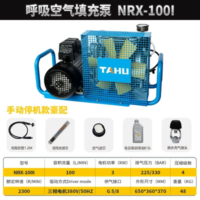 Fire Extinguisher High-Pressure Air: Hava kompressorları - nrx-100i-380v-manual-luxury-equipment-comes-with-diving-inflator-head