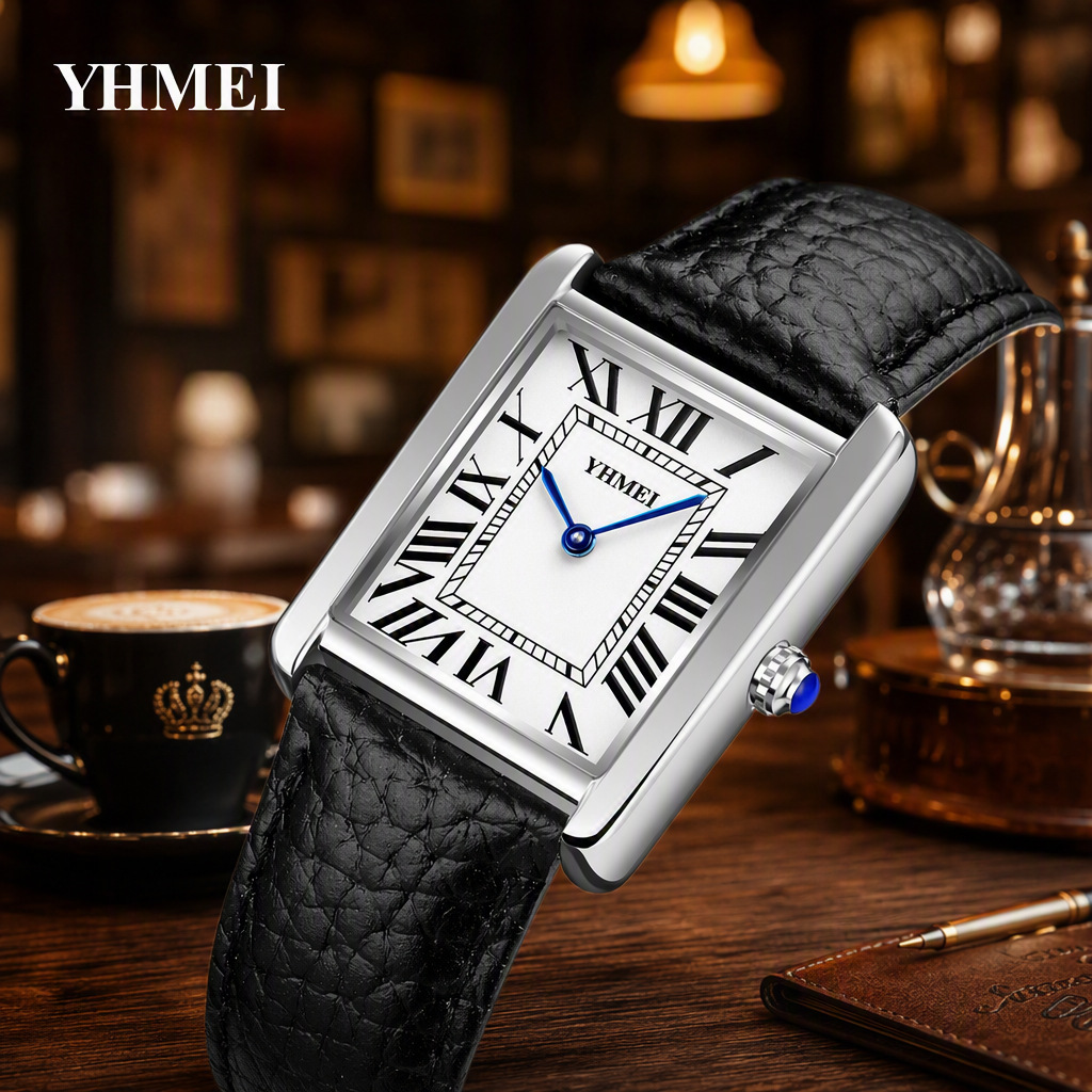 Yhmei Eternal Beauty Kvadrat Qadın Saatı, Retro Kəmərli Kvars