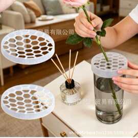 跨境Budable Flower Arranger透明螺旋茎架插花器笔筒收纳工具