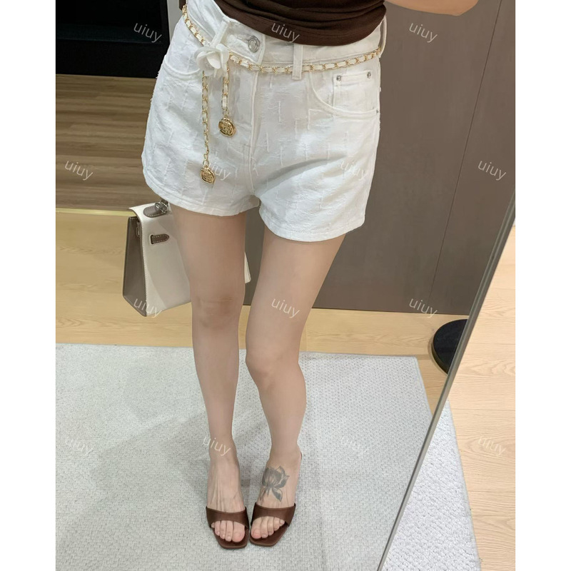 Uiuy High-Waisted Fashionable Crochet Denim Shorts for Women 2026 Summer New Style Chanel-Inspired Slimming Versatile Wide-Leg Hot Pants Uiuy High-Waisted Fashionable Crochet Denim Shorts for Women 2026 Summer New Style Chanel-Inspired Slimming Versatile Wide-Leg Hot Pants