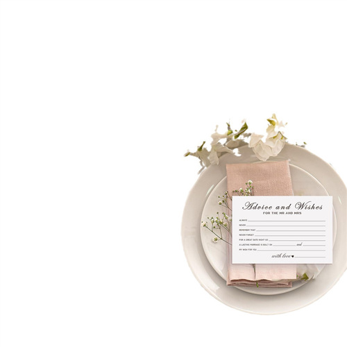 50 pieces per pack, 10*15CM blessing cards for wedding banquet activities, table cards, event decoration cards, writable