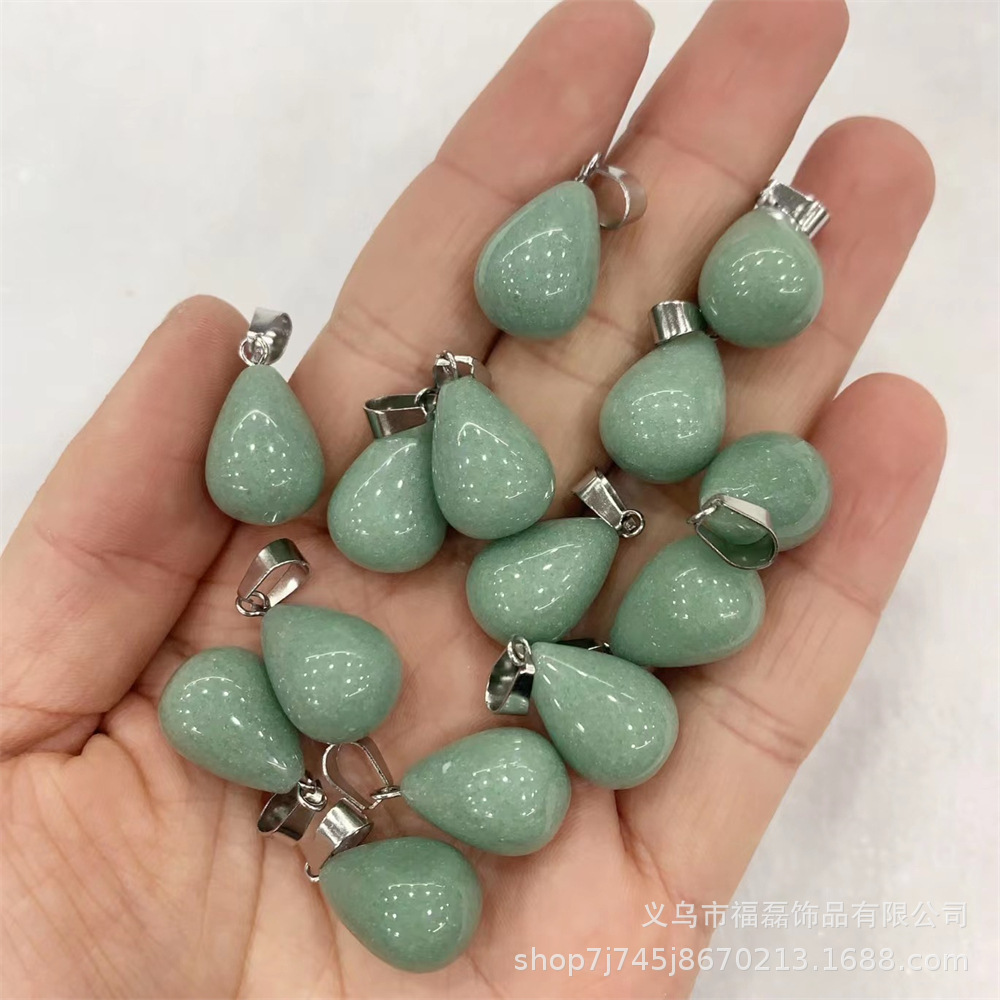 13*18mm ronda gota de agua colgante amatista natural Ojo de Tigre colgante de Piedra DIY pendientes collar de accesorios de la joyería al por mayor