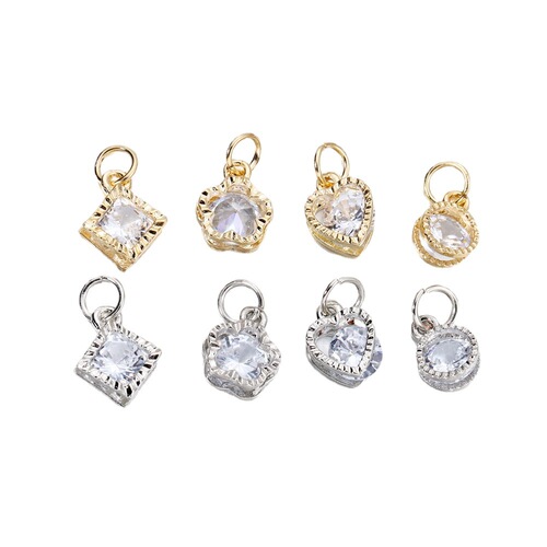 Alloy Strap Pendant Charm DIY Handmade Braided Bracelet Necklace Small Pendant Gold Butterfly Silver Geometric