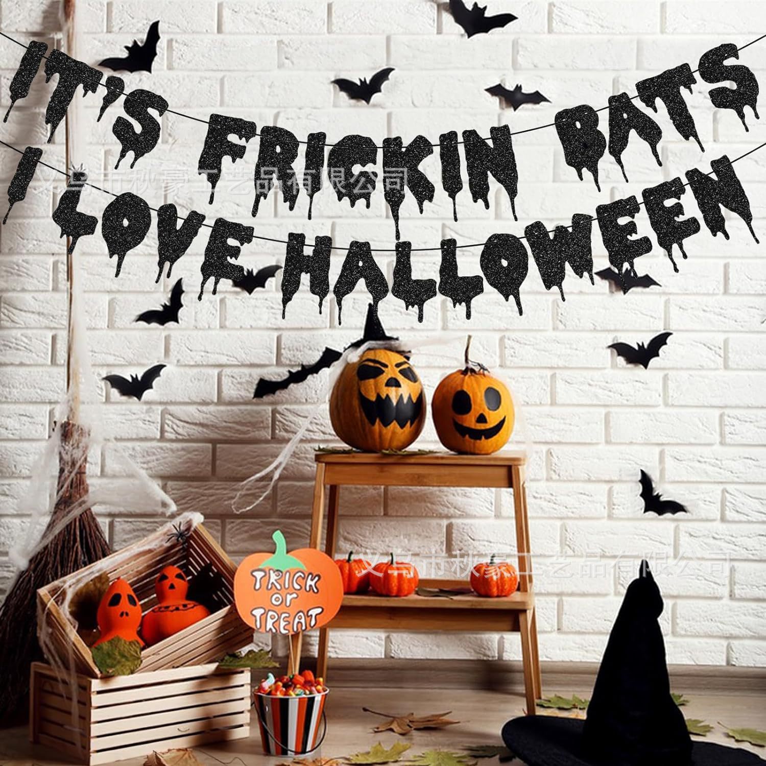 Bandera de Halloween flash bandera de fiesta de Halloween guirlandas de Halloween 2024 nueva venta transfronteriza caliente