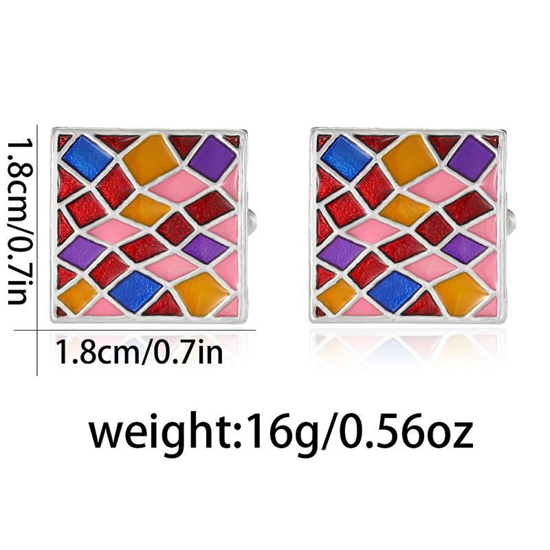 Heißer verkauf neue produkte retro muster multi farbe legierung manschette nägel männer Französisch business emaille manschettenknöpfe hemd zubehör_voghion.com