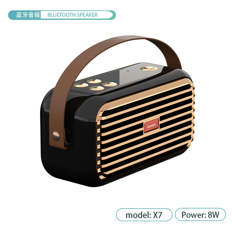 X7 Bluetooth Speaker 2024 New Retro Portable Convenient Smart Wireless Gift Speaker