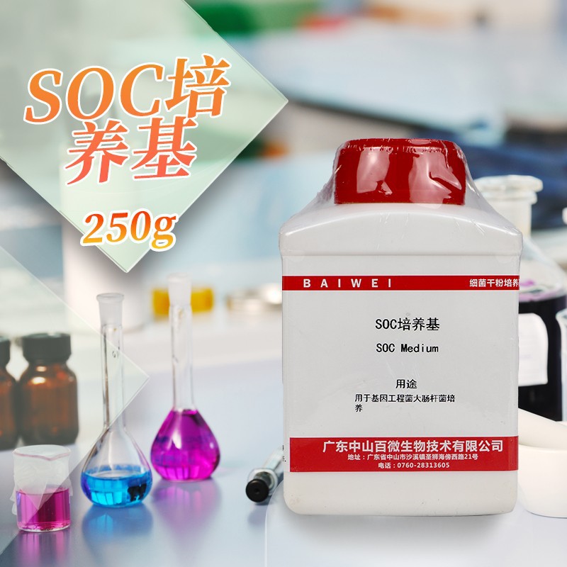 SOC培养基 250g克 基因工程菌大肠杆菌培养 杭州百思 中山百微