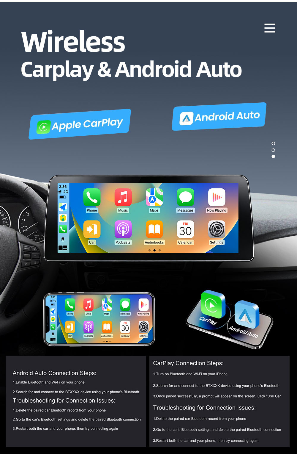 Suitable for Bmw 1 Series E81E82E87E88 Car Central Control Large Screen Navigation Carplay Player