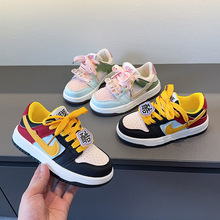 儿童aj童鞋2025秋季新款男童低帮板鞋女童运动鞋潮牌学生篮球鞋