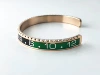 Rose gold+green black