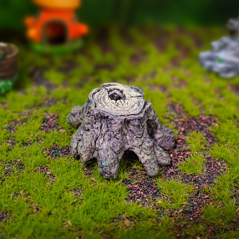 Estilo explosivo musgo micro paisaje joyería resina granja maceta acuario decoración raíz de árbol artificial pescado camarones refugio casa